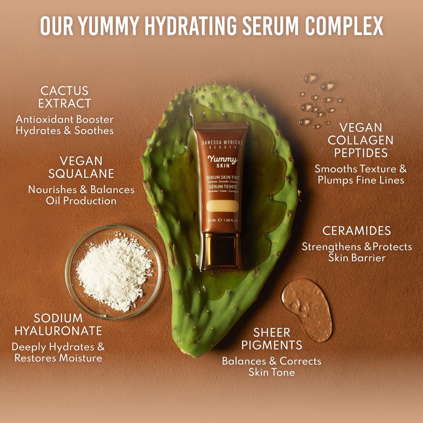 Yummy Skin Serum Skin Tint Foundation with Peptides + Ceramide